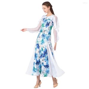 Stage Wear Waltz Ballroom Competition Dress Standard Dance Performance Costumes Women Fine Printing Evening Party Gown Female