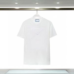 Pra designer camiseta moda masculina bordado 3D tecido floral texturizado tridimensional para conforto respirabilidade Preto branco azul tamanho superior S XXXL Camisas masculinas casuais