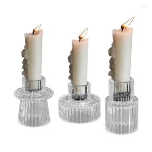 Candle Holders Glass Holder Home Decor Candlestick Nordic Stand Wedding Decoration For Indoor Or Outdoor Dining