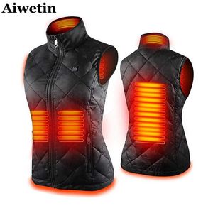 Adatto a Gilet riscaldante da donna Gilet in cotone autunnale e invernale Gilet riscaldante elettrico a infrarossi USB Giacca calda invernale termica flessibile da donna