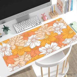 Mouse Pads Wrist Flower Mouse Pad Gaming XL Large Custom Home Mousepad XXL MousePads Playmat Soft Office Carpet Non-Slip Laptop Table Mat R230710