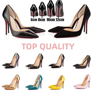 Scarpe di scarpe Designers Styles Heels Women Luxury High Heel 6 cm 8 cm 10 cm 12 cm di qualità Sole Round TOIND POPORE POMPE BOTTO FATTURA SIGHT SNEAKER ROSSO ROSSO