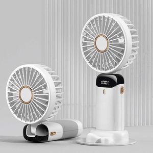 Electric Fans Portable Neck Fan 5000mAh USB Laddar Electric Fan för camping Mini Trådlöst handtag Kylfläkt för sommaren utomhusresor