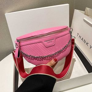 Bolsa de peito de textura avançada para mulheres 2023 nova moda bolsa de cintura moda em bolsas moda um ombro bolsa transversal 230710