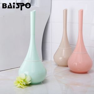 Toothbrush Holders BAISPO Toilet Brush For Bathroom Waterproof Cleaning Floor Standing WC Accessories Tools 230710