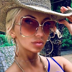 Oversized D Square Sunglasses Women 2022 Luxury Brand Cat Eye Clear Shades Glasses Pearl Fashion Half Frame Sun Glasses Ladies