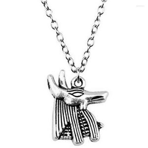Colares com Pingente Antigo Egito Antigo Anubis Animal Colar Cabeça de Cavalo Gargantilha Amuleto Feminino Na Moda Feriado Jóias Bijoux Festa Presente
