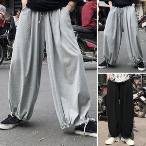 Aktif Pantolon Gri Joggers Sweatpants Kadın Kargo Pamuk Kore Y2K Yaz Harajuku Yüksek Bel Siyah Kadın Geniş Bacak Pantolon