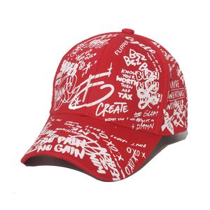 Top Caps Beyzbol Kapağı Adam Kadın Pamuk Baskı Şapkası Graffiti Hiphop Sokak Giyim Sıradan Güneş Koruyucu Spor Retro Kemik Şapkaları 230707