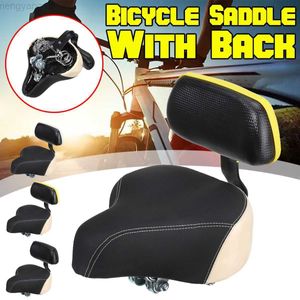 Saddles bisiklet bisiklet koltuk kapağı geniş büyük serseri bisiklet eyer rahat yumuşak elektrikli scooter koltuk yastık backrest evrensel bisiklet parçaları hkd230711