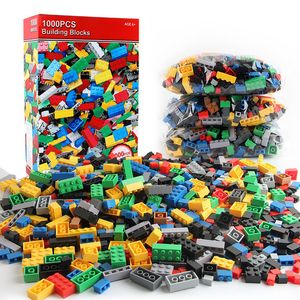 Блоки 1000 штук DIY Creative Building Sulk Sets City Classic Bricks Assembly Brinquedos Образовательные игрушки для детей 230710