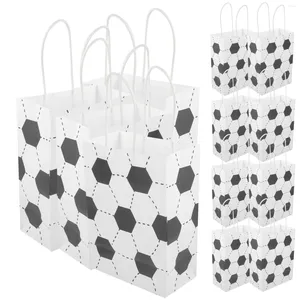 Gift Wrap Football Paper Bag Tote Party Packaging Bags Portable Wrapping Handheld Brown Packing Shopping