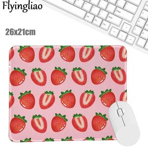 Morango estilo nórdico mouse pad de silicone tapete de mesa jogo para laptop teclado de computador conjunto de mesa mouse pad material de escritório