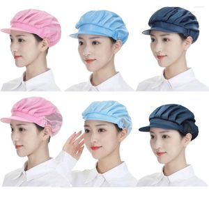 Berets Hair Nets Work Hat Mesh Chef Breathable Cooking Hygienic Cap For El Restaurants Food Service Canteen Catering