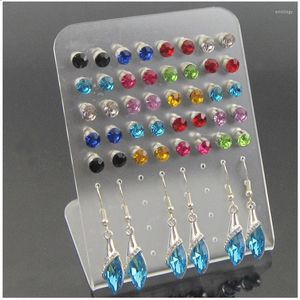 Sacchetti per gioielli Trasparente 72 fori Supporto per espositore per orecchini Supporto in acrilico Supporto per venditori Organizzatore Scaffale Multi Ear Studs Storage