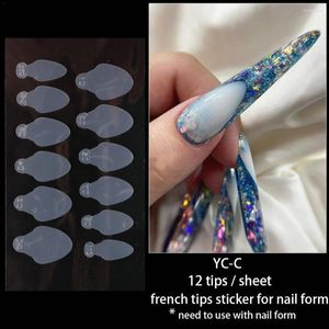 Nail Art Kits False Tips Pad Sticker Quick Building Återanvändbar i manisk Falsk vatten av press Form Drop On Lines Nails Colo B8e5