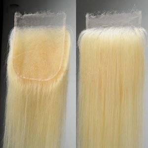 Yirubeauty Peruvian Virgin Hair HD Swiss Lace 13X4 Lace Frontal 4X4 5*5 Lace Closure Silky Straight 12-24inch Blonde Color