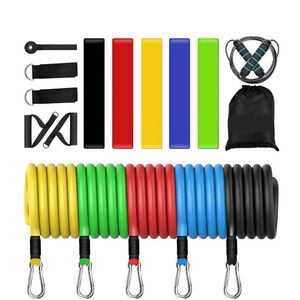 Fasce di resistenza 17 IN 1 Sport Fitness Yoga Pilates Trainning Fasce di resistenza Tubo Pull Rope con corda per saltare HKD230710