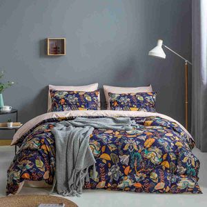 Conjuntos de capas de edredon Nordic Modern Leaf Print Conjunto de Cama Roupa de Cama Solteiro Duplo Queen King Capas de Colcha Roupas de Cama Conjunto de Capa de Edredom com estojo x0710