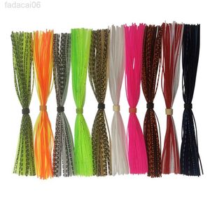 Iscas de iscas 5pcs/lote 44 fios/pacote Saias de silício Acessórios de pesca de pesca Acessórios de pesca Salia de borracha de borracha Material de amarra