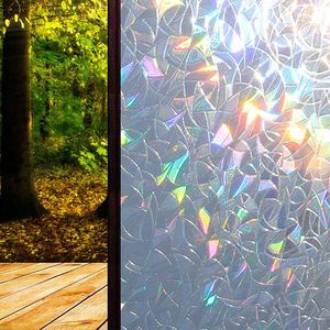 3D стена панель радуга Эффект Suncatcher Sticker Window Films Privacy Home Decorative Film Antiv Antiv -nonadhesive Static Cling Glass 230707