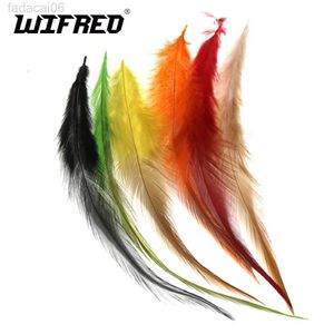 Iscas Iscas Wifreo 50 pçs Amarração de Mosca Natural Frango/Galo Sela Hackle Penas de Galo para Streamer Woolly Bugger voa Material de Pena HKD230710