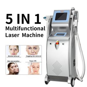 Máquina a laser 5 em 1 Nd Yag Laser Tattoo Removal Machine Opt Fast Hair Remove Treatments Beauty Equipment Salon Home Use