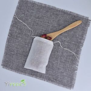 All-match Disposable Tea Set Tools 100pcs 60 X 90mm Empty Paper Filter Bags With Double Drawstring Thread Clean Herbal Plant Packing Pouches