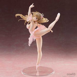 Akcja figurki do zabawy Anime rysunek biały łabędź dziewczyna balet sceny różowa sukienka pojedyncza noga stojący Model kolekcja prezentów dekoracja zabawek R230710