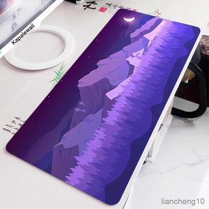 Tappetini per mouse Polso Forest Gaming Tappetino per mouse Gamer Tappetino per scrivania Purple Moon Art Extended Anime Mouse Pad Keyboard XXL 30x80 Art Playmat R230710