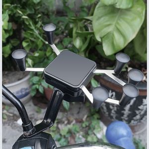 6 Claw Bike uchwyt na telefon komórkowy kierownica lusterko wsteczne motocykla stojak na telefon akcesoria Moto uchwyt na telefon rowerowy GPS Clip