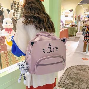 School Bags 2023 Casual Korean Mini Backpack Cute Tiger Girl Single Shoulder Bag Literary Crossbody Women