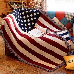 Filtar UK USA Flagga Filt Mattöverdrag Överkast Soffa Sängrum Inredning Sängmatta Picknickfilt Bordsduk Gratis frakt Vintage T230710