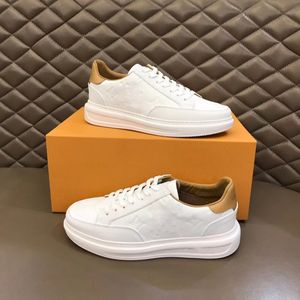 Scarpe Beverly Hills Luxurys Sneakers di marca in pelle di vitello granulata goffrata nera Scarpe da uomo con suola leggera 02