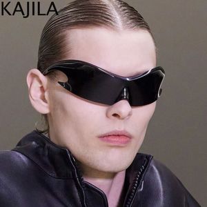 Y2K Sports Punk Sunglasses Women Men 2023 New Trendy Retro 2000's Sun Glasses for Lady One-piece Steampunk Eyewear Shades UV400