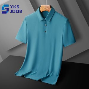 Mens Polos Ice Silk Polo Shirts Men Summer Causal Cool Blouse Solid Lapel Quick Dry Breatheable Shirt Plus Size Fashion Business Daily Tops 230710