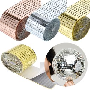 3D-Wandpaneel, 1004 cm, Spiegel-Aufkleber, selbstklebend, quadratisch, Mosaik-Fliesen-Aufkleber für Zuhause, Badezimmer, Dekor, Hochzeit, Bar, Diy, Disco-Kugel 230707