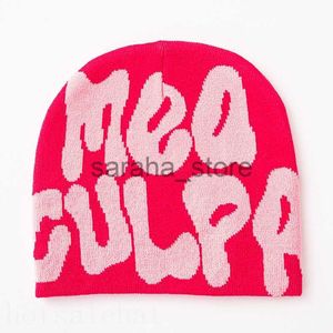 BeanieSkull Caps Designer boné de luxo y2k popular ins gorro de caveira carta mea culpas esporte de inverno gorro calor ao ar livre preto rosa toque suave tricô hiphop J230710