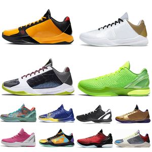 Sapatos de basquete reverso Grinch kobes Mamba Men Bruce Lee Big Stage Protro Rings Mid Cut Gold Mens Trainers Sports Outdoor Tennis