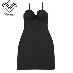 Basic Casual Dresses Wechery Women Spaghetti Strap Dress Tube Sheath Stretch Slip Push Up Skinny Bodycon With Underwire Cup Black Nude Solid Color 230710