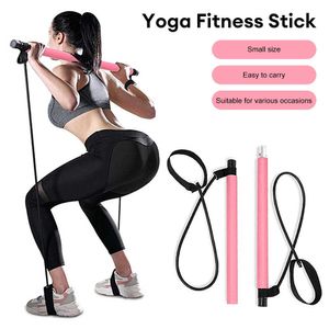 Fasce di resistenza Fitness Yoga Pilates Stick Fasce elastiche di resistenza per bodybuilding Pilates Bar Training Yoga Fitness Stick per allenamento in palestra a casa HKD230710