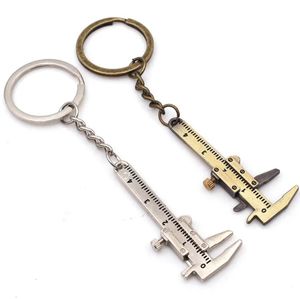 New Party Vernier Caliper Keychain Pendant Metal Keyring Key Chain Creative Measuring Tool Wholesale