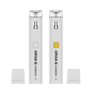 Caneta Vape descartável Komodo Awak 15 1ml 2ml Óleo espesso Cartucho de cápsula cerâmica 300mAh Bateria recarregável