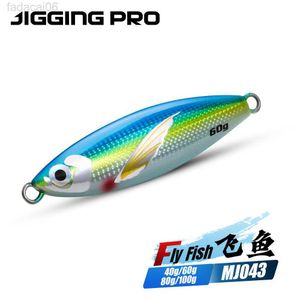 Esche Esche JIGGING PRO 40g 60g 80g 100g FLY FISH Slow Jigging Lure Casting Jig Fishing Bait Glow Lure HKD230710