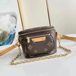 M82335 M82208 Mini bumbag luxos Designers mens Mens Crossbody Waist Bags cadeia Totes Vintage peito cinto Clutch Shoulder bags Feminino Couro Genuíno fanny pack bolsa de mão