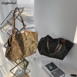 Torba wieczorowa Płótno na ramię Vintage Leopard Duża pojemność Eleganckie damskie codzienne torebki rekreacyjne Designerskie etui na zakupy 230710