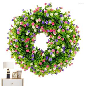 Dekorative Blumen Frühlingskranz Künstliche Türkränze Girlande DIY Handwerk Dekor für Bauernhaus Wand Fenster Veranda Garten Geschenk Party