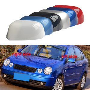 Volkswagen için VW Polo 2004 2005 Araba Dış Ters Ayna Kapağı Kapak Kanat Kapı Yan Aynaları Konut Kabuğu Renk Boyalı 1 PCS