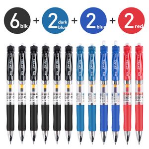 Gel Pens M G K35 Retractable Gel Pen 0.5mm Refillable Fine Gel Pens Black/Blue/Red/Dark Blue ink Office Supplies Stationery 230707