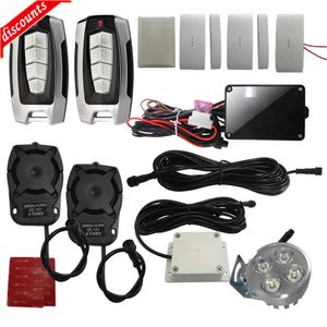 New Car Alarm System Truck Alarm Systems With Remote Start 12V-24V Dual Induction Spotlights Anti-stealing Oil System Kit 8171